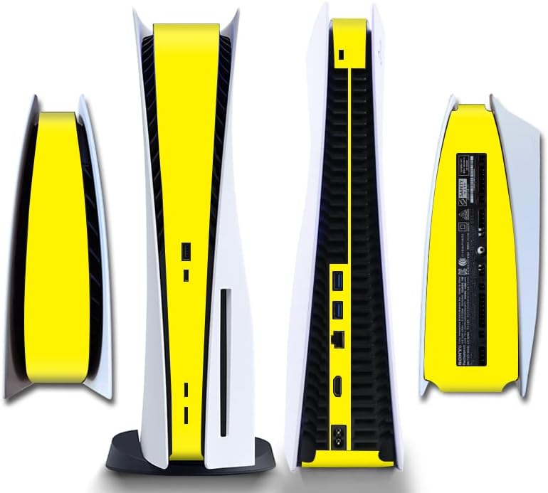 IFEEHE Side Protective Film Sticker PS5 Disk Edition Skin Sticker Decal Cover for PS5 Console (Yellow) - Image 1